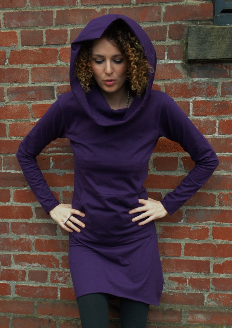 Nomad Dress new Colors Hooded Cowl Dress With Pocket Made - Etsy Canada