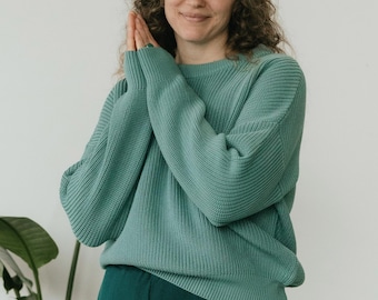 La Mágica - Organic Cotton Sweater: Earthy Colors, One Size