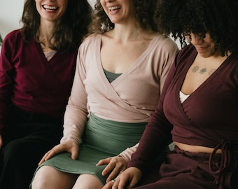 Colibrí Wrap - Organic Cotton Wrap Sweater: Lightweight natural fiber tie around
