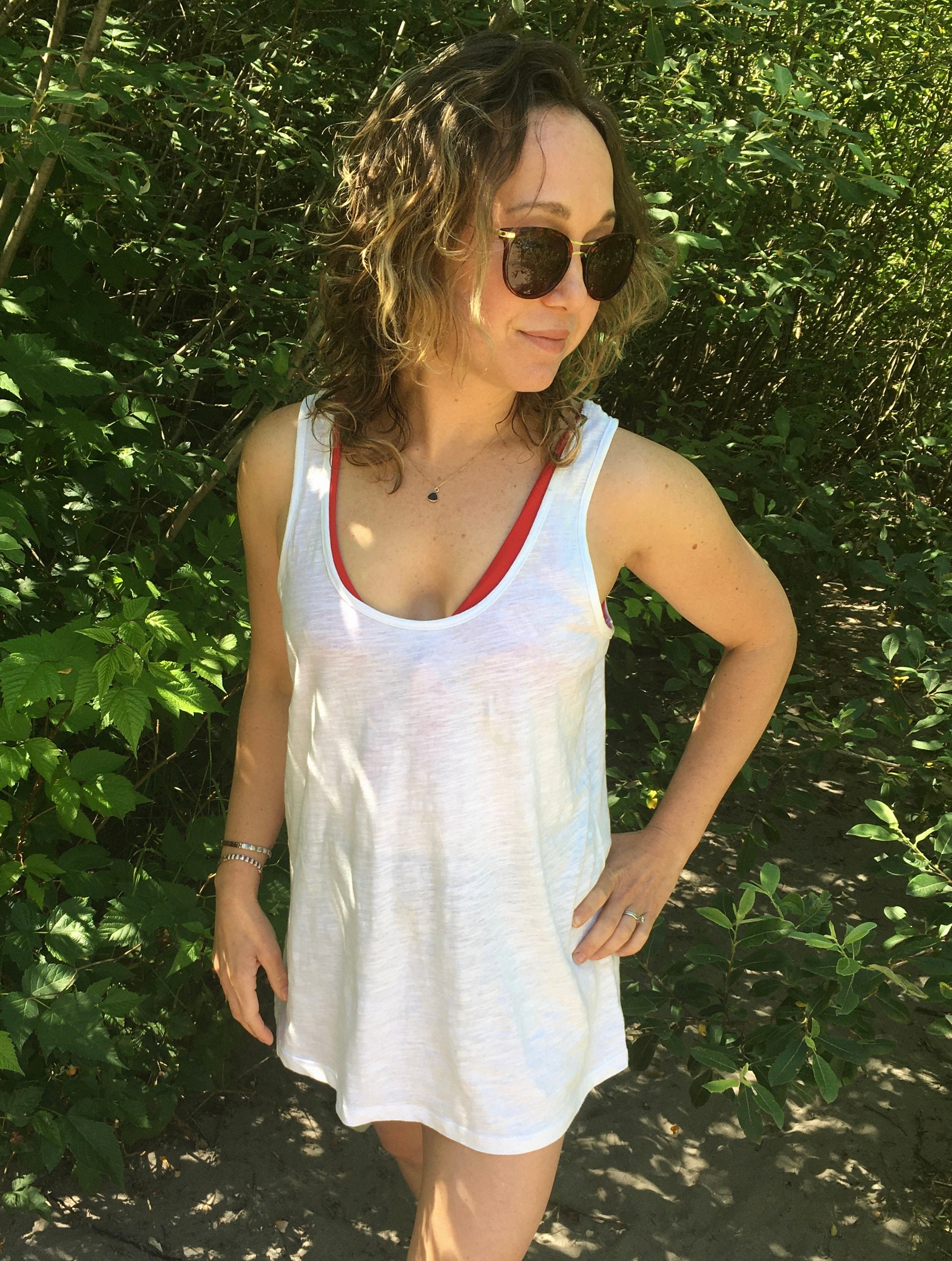 Yasalala Women's Tank Tops Cute Soft Sleeveless Yoga Workout Loose Fit T Shirt 