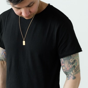 Klassisches T-Shirt - Herren-T-Shirt aus 100% Bio-Baumwolle - Unterhemd - Naturfaser-T-Shirt