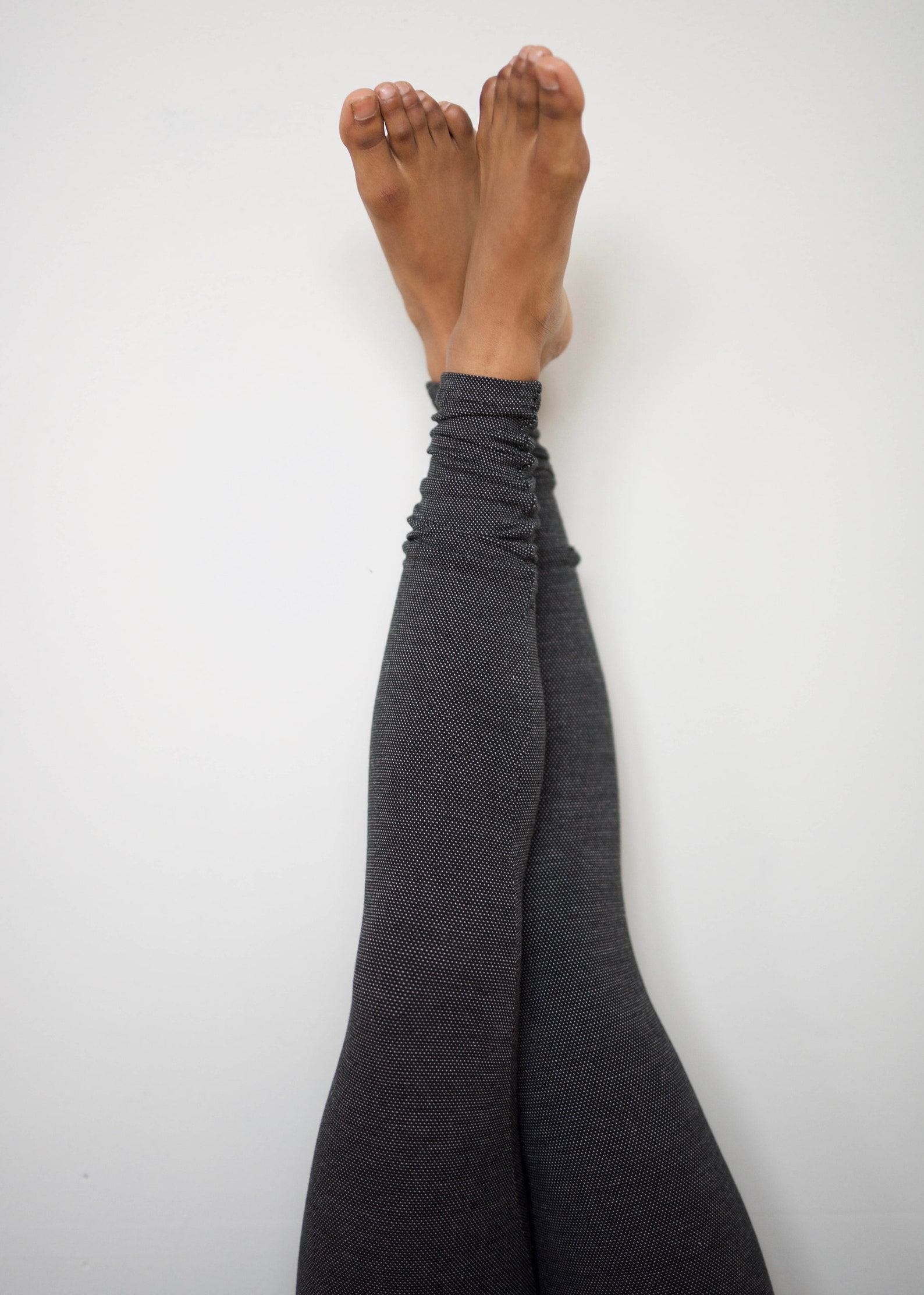 Dotty Leggings Organic Cotton Jaquard Thick Leggings Black | Etsy