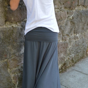 Freedom skirt/dress organic cotton convertible dress maxi dress/ skirt Charcoal