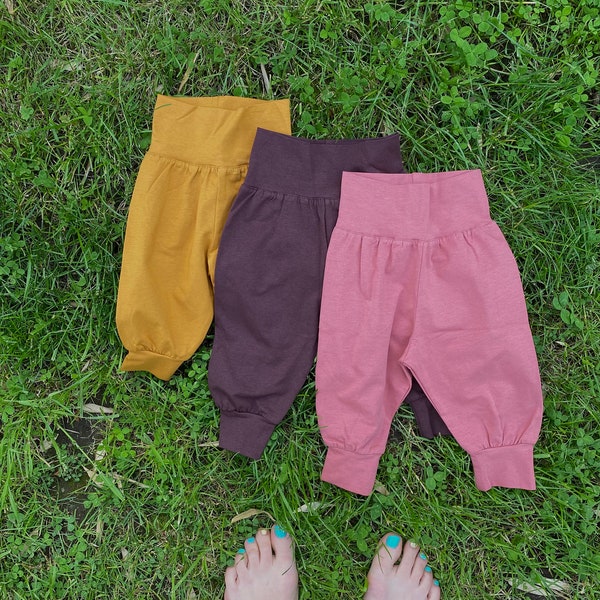 Organic Cotton baby pants - stretchy pants for little legs - soft baby pants