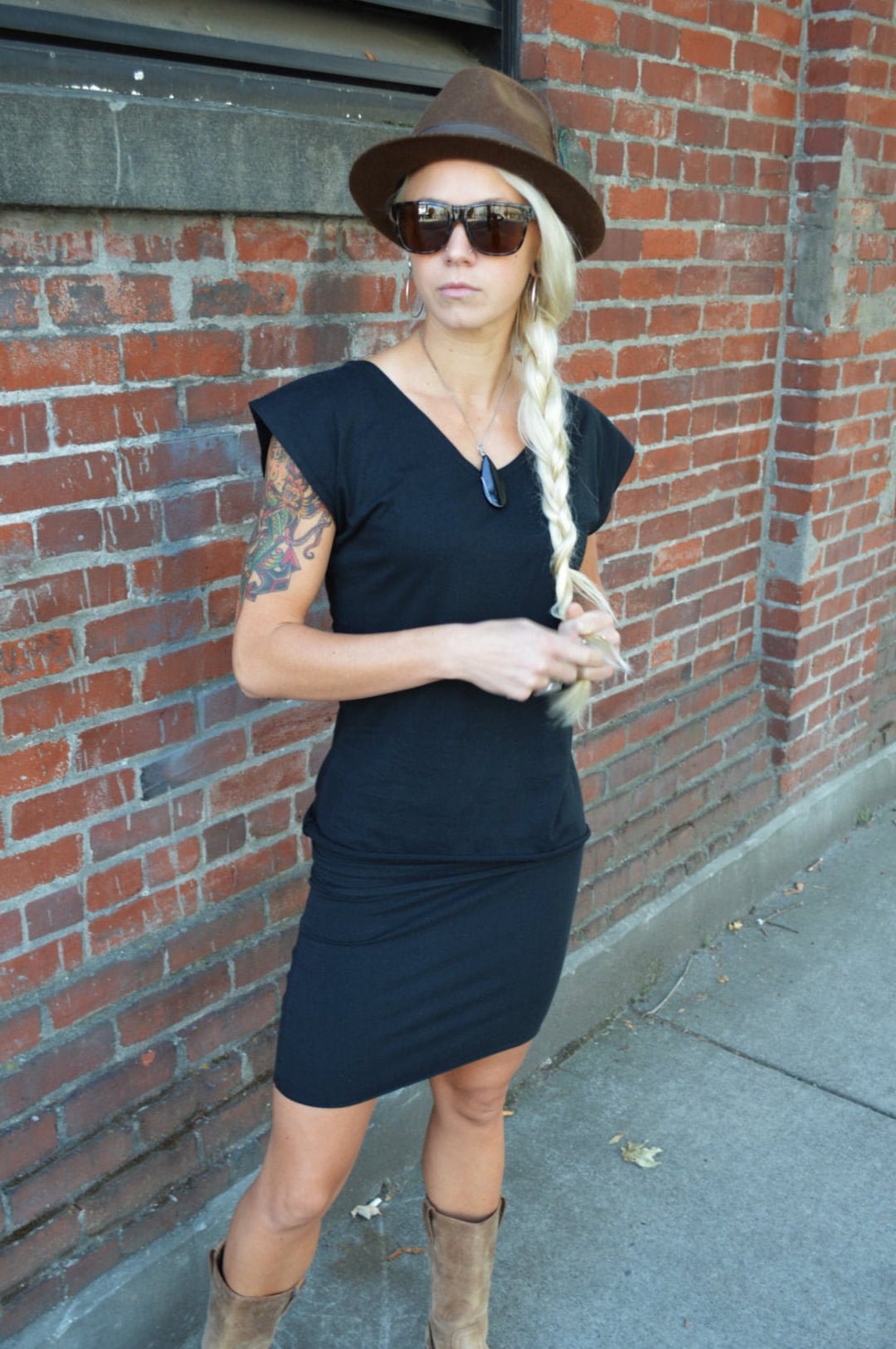 Organic Cotton V-tee With Front and Back V Neck - Plain Organic Cotton ...