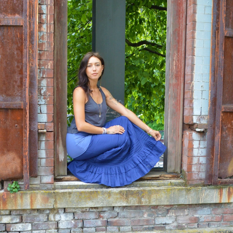 Nirvana Skirt Organic Cotton Layered Skirt With Convertible Etsy