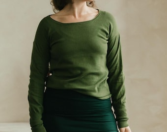 Everyday Sweater - 100% organic cotton lightweight round neck sweater