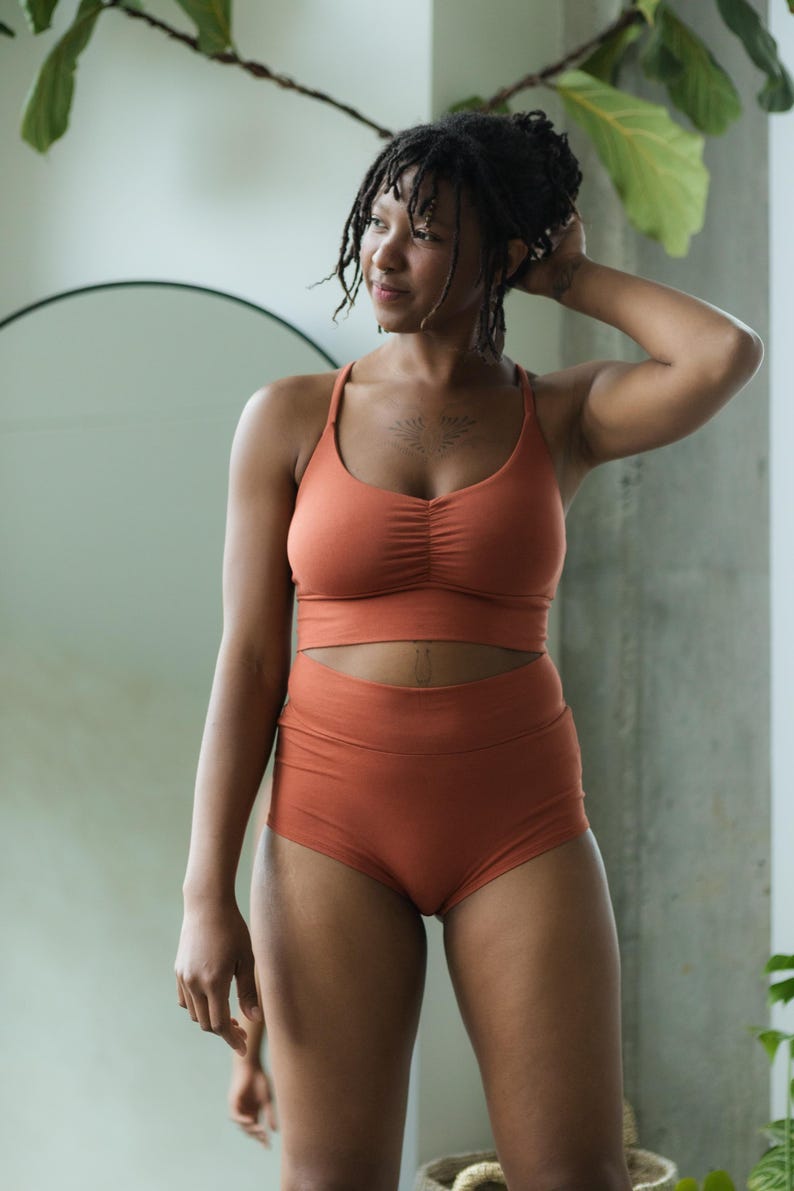 Organic Cotton Unders Set - Bralette and Underwear Set - soft organic cotton underwear + bra set image 4