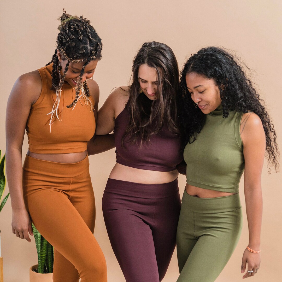 Raya Top - Sleeveless Turtleneck Crop Top - Organic Cotton Cozy Crop ...