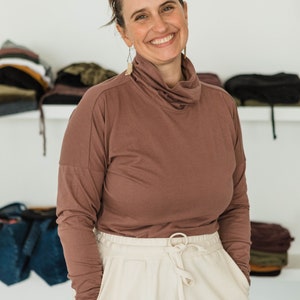 Organic Cotton Turtleneck shirt - high neck shirt