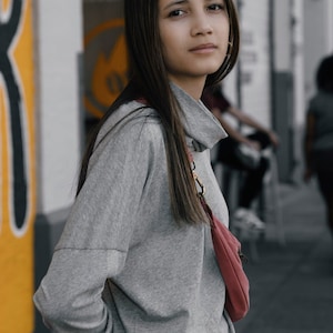 Organic Cotton turtleneck - High neck soft long sleeve - winter layer image 5