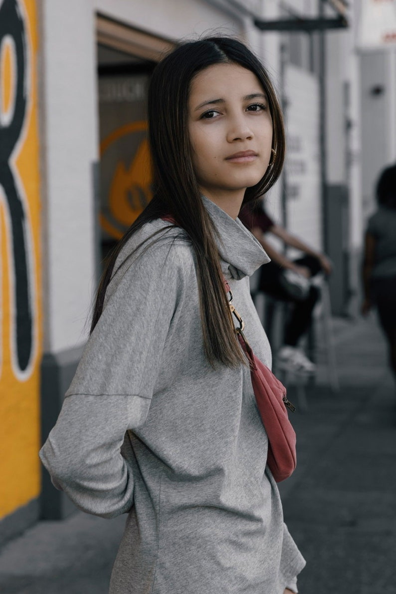 Organic Cotton turtleneck - High neck soft long sleeve - winter layer image 5