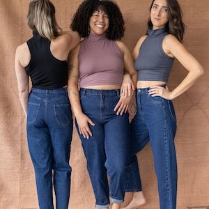 Stonewashed Jeans Número Uno organic cotton indigo dyed chemical free denim high waisted comfortable fit image 9