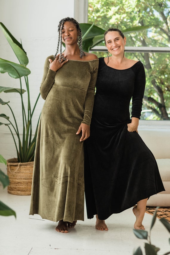 Cotton empire waist maxi dress deals