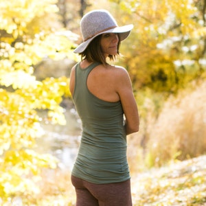 Yogini Tank Top - yoga top - stretchy long racer back tank top
