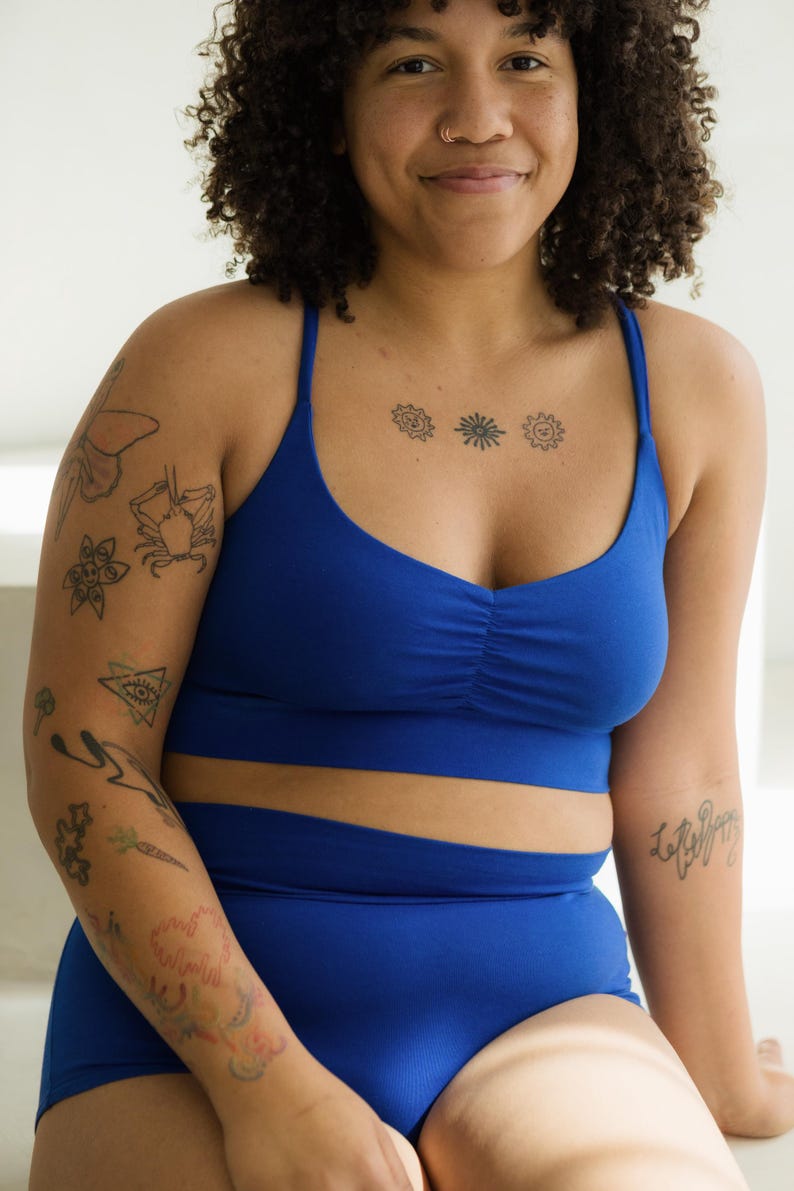 Organic Cotton Unders Set - Bralette and Underwear Set - soft organic cotton underwear + bra set image 2