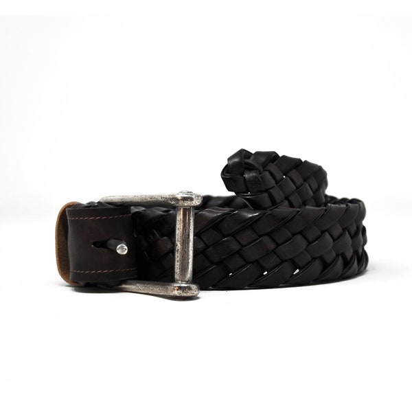 Braided Leather Belt Etsy