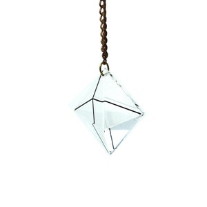 Pyramid Acrylic Necklace - Acrylic Jewelry - Geometric Jewels - Geometric Jewellery - Long Necklace - Modern Necklace - Pendant Necklace