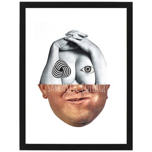 Greedy Paper Collage- Digital Print Paper Collage - Wall decor - Home Decor - Printed Paper Collage Vintage - A4 size -Face Collage