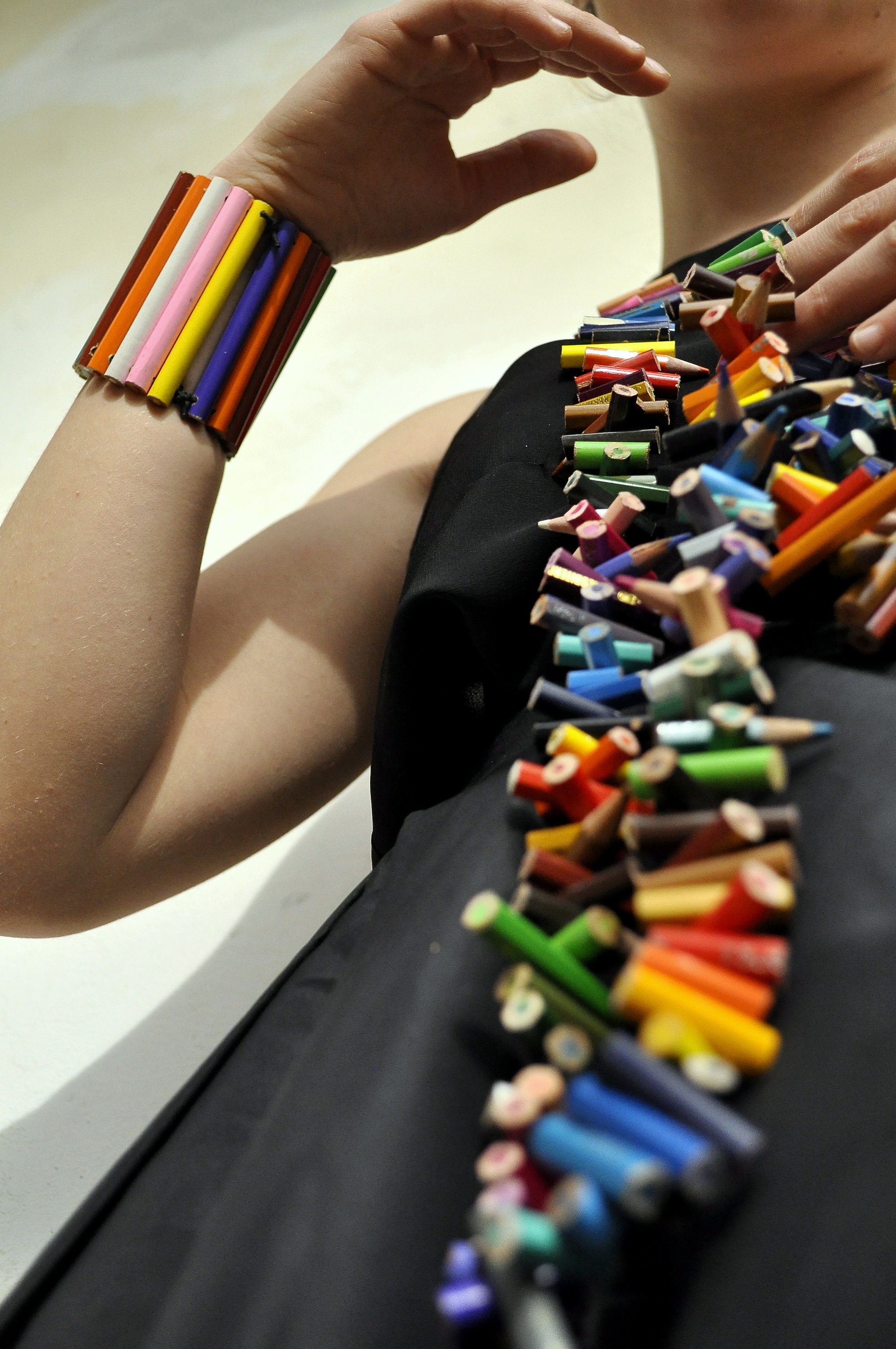 Long Colored Pencil Necklace Pencil Jewelry Colored Pencil Etsy