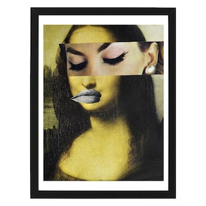 Monnalisa 2.0 Collage- Digital Print Paper Collage - Wall decor - Home Decor - Printed Paper Collage Vintage - A4 size -Art Collage