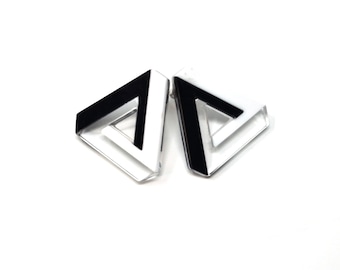 Pendientes acrílicos triangulares de Penrose - Pendientes geométricos - Pendientes mínimos - Par de pendientes acrílicos - Regalo para ella - Regalo para arquitecta