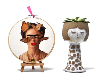 Modern Embroidery – Frida Kahlo - 10/15 cm - Wall Decor