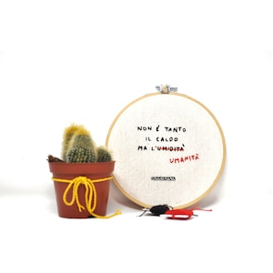 Ricamo su cerchietto con frase divertente - Funny Gift - Frase ricamata su tessuto su cerchietto - Regalo divertente - Frasi sarcastiche