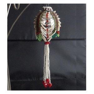 ORNAMENT COVER Christmas Red & Green Ribbons PATTERN only