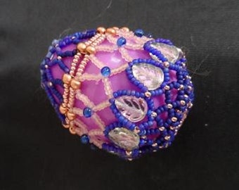 EASTER EGG Beaded Cover Pattern Tutorial Ornament instant download PDF