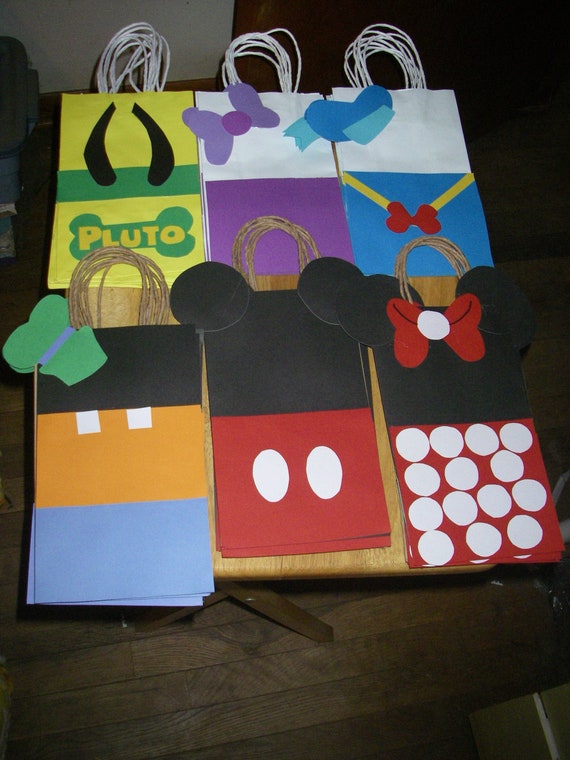 Disney Mickey and Minnie Goody Bag Party Goodie Gift Birthday Candy Bags 12pc