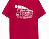 Griswold Family Christmas Vacation funny gift present movie T Shirt RED