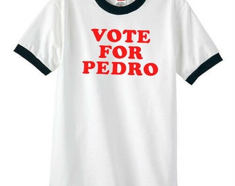 Vote for Pedro gosh liger retro vintage funny NEW ringer Napoleon Dynamite T Shirt MENS Graphic Tee