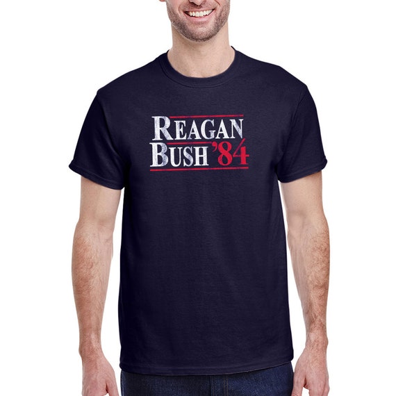 Vintage 80s Reagan Bush 84 Republican Political T-Shirt Vintage 80s Reagan Bush 84 Republican Political T-Shirt