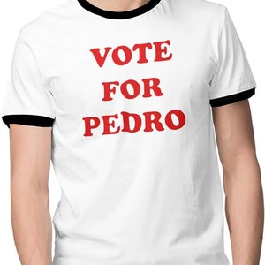 Vote for Pedro gosh liger retro vintage funny NEW ringer Napoleon Dynamite T Shirt MENS Graphic Tee