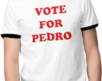 Vote for Pedro gosh liger retro vintage funny NEW ringer Napoleon Dynamite T Shirt MENS Graphic Tee