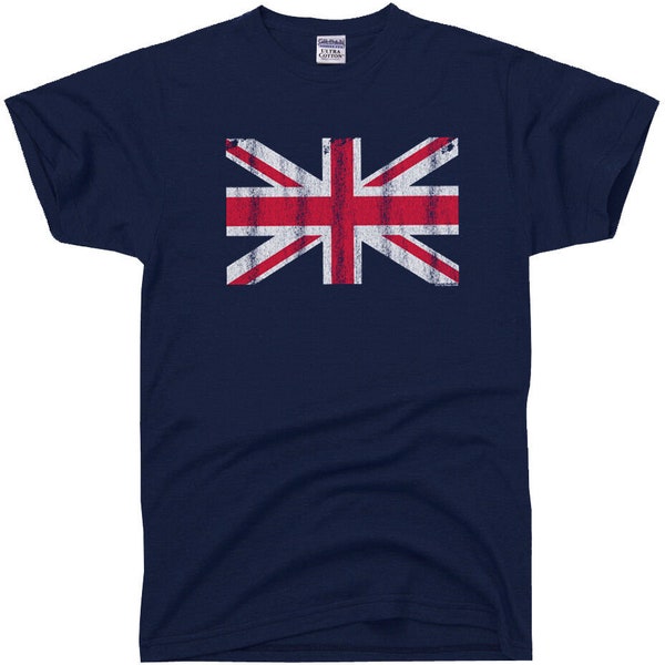 Union Jack vintage UK Flag T-SHIRT British United Kingdom ENGLAND Great Britain
