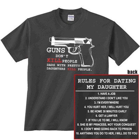 Personalized 2nd Amendment Guns Don't Kill People Grandpas  Dad's With Pretty Granddaughters  Daughters Do Guns Shirt