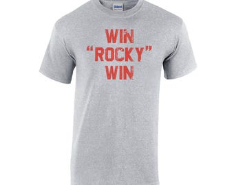 Win Rocky Win T Shirt boxing training classic philly movie fight balboa graphic dad funny grandpa