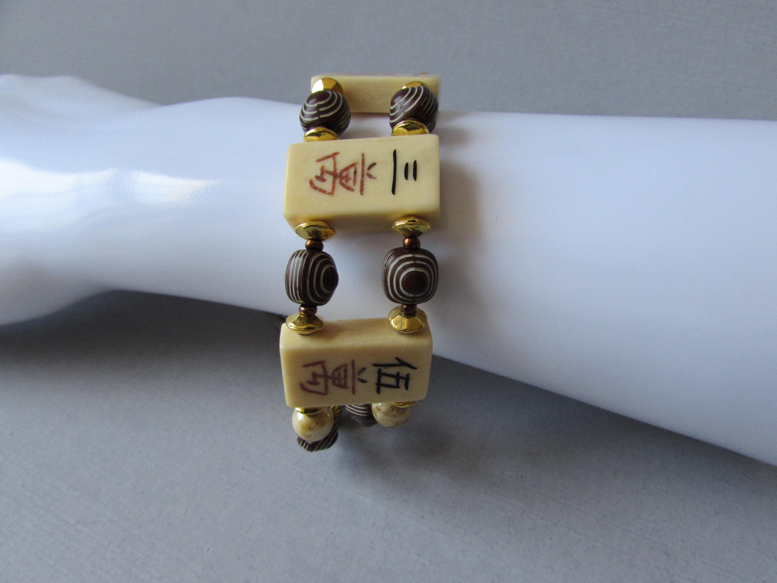 Mahjong Bracelet Vintage Tile - Etsy