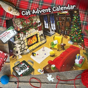 Cat Themed Advent Calendar - Festive Countdown with Cat Shenanigans Caught on Camera, fun adventure
