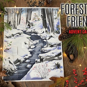 Forest Friends Advent Calendar #1 (Original)  - Paper Door Style, nature, animals, cute