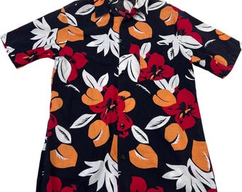 Vintage Mr California Collections Mens M Hawaiian Shirt Floral Made in USA