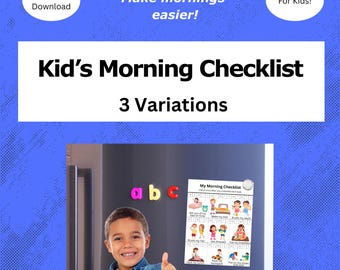 Tabla imprimible de rutina matutina para niños: Lista de verificación diaria (descarga en PDF)
