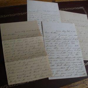 FOUR 1880s HANDWRITTEN LETTERS - Union City. Mich. - Doctor - Historic - Ephemera