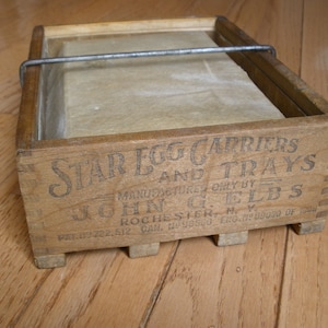 Early 1900s STAR EGG CARRIER & Tray - John G. Elbs Inventor - General Store - Antique - Advertising - Collectible