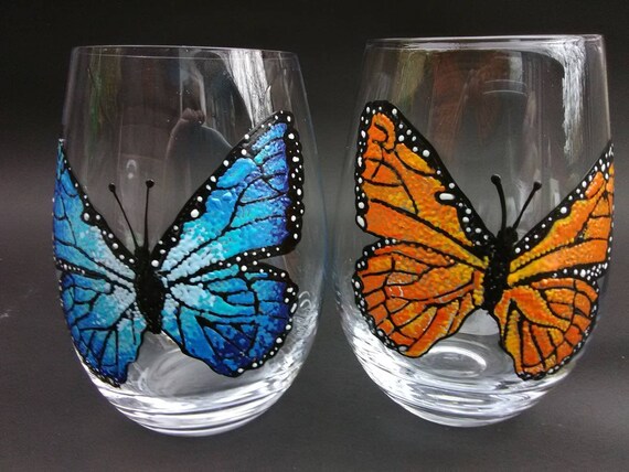 decorative stemless wine glasses