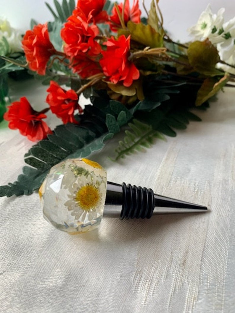 Resin Floral Bottle Stopper Wine accessories Faucet Round