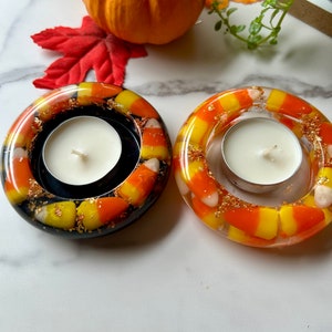 Halloween Fall Candy Corn Tea Light Candle Holder image 4