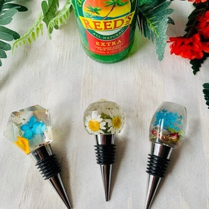 Resin Floral Bottle Stopper Wine accessories image 1